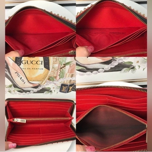 Christian Louboutin Brown Studded Wallet - Picture 4 of 11